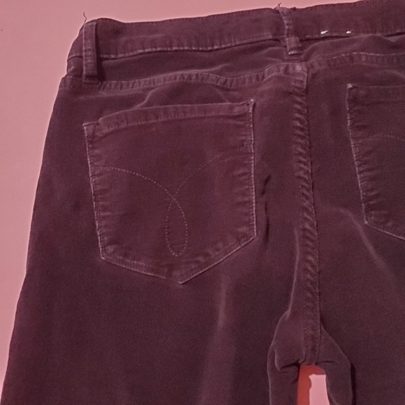 Calvin Klein Dark Plum Purple Velvet Straight Leg Jeans Fall - Picture 10 of 12
